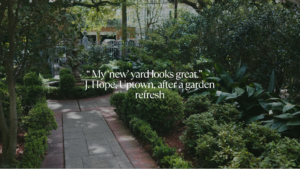 Uptown New Orleans garden refresh with brick pathways, clipped boxwoods, and layered shade plantings by Landscape Images Ltd.